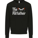 The Pot Father Funny Weed Drugs Cannabis Mens Sweatshirt Jumper Black