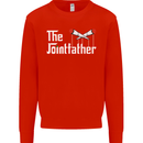 The Pot Father Funny Weed Drugs Cannabis Mens Sweatshirt Jumper Bright Red