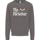 The Pot Father Funny Weed Drugs Cannabis Mens Sweatshirt Jumper Charcoal