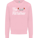 The Pot Father Funny Weed Drugs Cannabis Mens Sweatshirt Jumper Light Pink