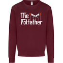 The Pot Father Funny Weed Drugs Cannabis Mens Sweatshirt Jumper Maroon