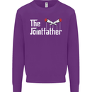 The Pot Father Funny Weed Drugs Cannabis Mens Sweatshirt Jumper Purple