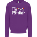 The Pot Father Funny Weed Drugs Cannabis Mens Sweatshirt Jumper Purple