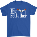 The Pot Father Funny Weed Drugs Cannabis Mens T-Shirt Cotton Gildan Royal Blue