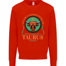 The Power of a Taurus Woman Star Sign Mens Sweatshirt Jumper Bright Red