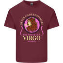 The Power of a Virgo Woman Star Sign Mens Cotton T-Shirt Tee Top Maroon