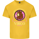 The Power of a Virgo Woman Star Sign Mens Cotton T-Shirt Tee Top Yellow