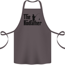 The Rodfather Funny Fishing Rod Father Cotton Apron 100% Organic Dark Grey