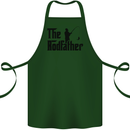 The Rodfather Funny Fishing Rod Father Cotton Apron 100% Organic Forest Green