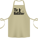 The Rodfather Funny Fishing Rod Father Cotton Apron 100% Organic Khaki