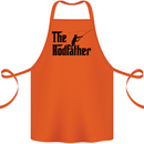 The Rodfather Funny Fishing Rod Father Cotton Apron 100% Organic Orange
