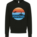 The Rodfather Funny Fishing Rod Father Mens Sweatshirt Jumper Black