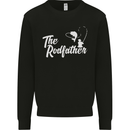 The Rodfather Funny Fishing Rod Father Mens Sweatshirt Jumper Black