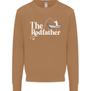 The Rodfather Funny Fishing Rod Father Mens Sweatshirt Jumper Caramel Latte