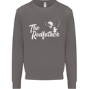 The Rodfather Funny Fishing Rod Father Mens Sweatshirt Jumper Charcoal