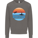 The Rodfather Funny Fishing Rod Father Mens Sweatshirt Jumper Charcoal