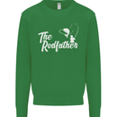 The Rodfather Funny Fishing Rod Father Mens Sweatshirt Jumper Irish Green