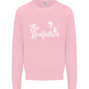 The Rodfather Funny Fishing Rod Father Mens Sweatshirt Jumper Light Pink