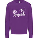 The Rodfather Funny Fishing Rod Father Mens Sweatshirt Jumper Purple