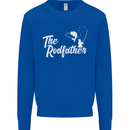 The Rodfather Funny Fishing Rod Father Mens Sweatshirt Jumper Royal Blue