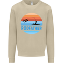 The Rodfather Funny Fishing Rod Father Mens Sweatshirt Jumper Sand