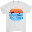 The Rodfather Funny Fishing Rod Father Mens T-Shirt Cotton Gildan White