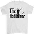 The Rodfather Funny Fishing Rod Father Mens T-Shirt Cotton Gildan White