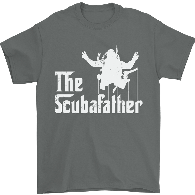 The Scuba Father Day Funny Diving Diver Mens T-Shirt Cotton Gildan Charcoal
