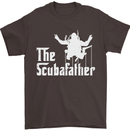 The Scuba Father Day Funny Diving Diver Mens T-Shirt Cotton Gildan Dark Chocolate
