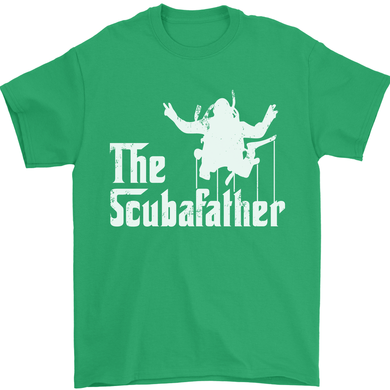 The Scuba Father Day Funny Diving Diver Mens T-Shirt Cotton Gildan Irish Green