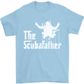 The Scuba Father Day Funny Diving Diver Mens T-Shirt Cotton Gildan Light Blue