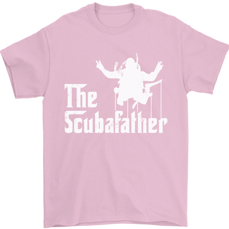 The Scuba Father Day Funny Diving Diver Mens T-Shirt Cotton Gildan Light Pink