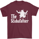 The Scuba Father Day Funny Diving Diver Mens T-Shirt Cotton Gildan Maroon