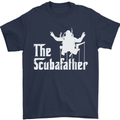 The Scuba Father Day Funny Diving Diver Mens T-Shirt Cotton Gildan Navy Blue