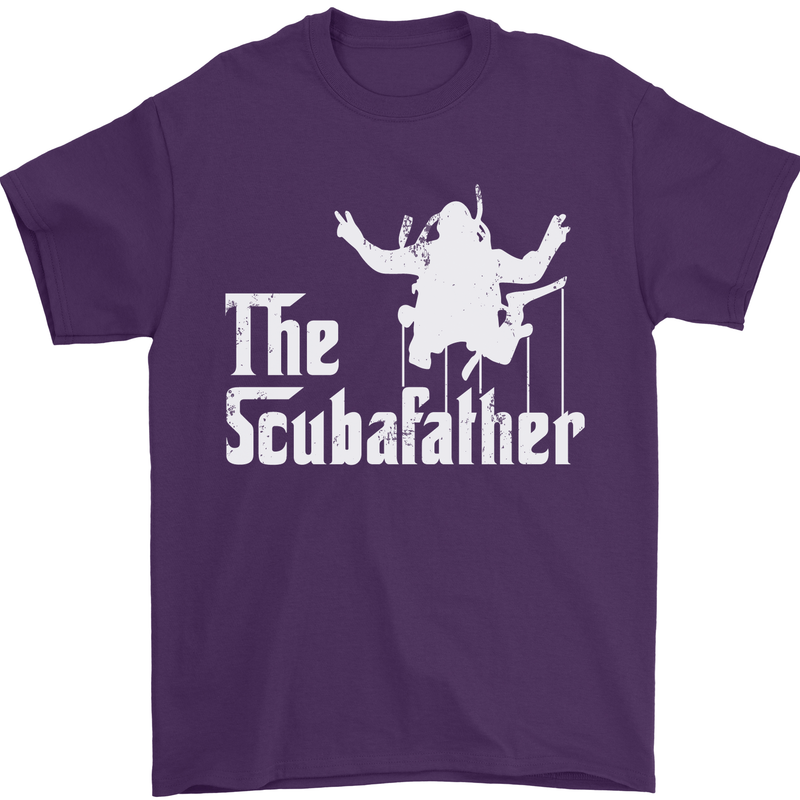 The Scuba Father Day Funny Diving Diver Mens T-Shirt Cotton Gildan Purple