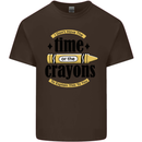 The Time or Crayons Funny Sarcastic Slogan Kids T-Shirt Childrens Chocolate