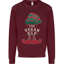 The Vegan Elf Funny Christmas Xmas Mens Sweatshirt Jumper Maroon