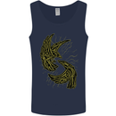 The Viking Raven Symbol Odin Ragnar Tribal Mens Vest Tank Top Navy Blue