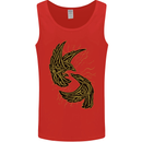 The Viking Raven Symbol Odin Ragnar Tribal Mens Vest Tank Top Red