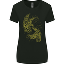 The Viking Raven Symbol Odin Ragnar Tribal Womens Wider Cut T-Shirt Black
