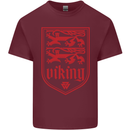 The Vikings Valknut Symbol Lions Valhalla Mens Cotton T-Shirt Tee Top Maroon