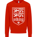 The Vikings Valknut Symbol Valhalla Lions Mens Sweatshirt Jumper Bright Red