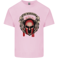 The Warrior Gym Spartan Helmet Bodybuilding Mens Cotton T-Shirt Tee Top Light Pink