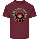 The Warrior Gym Spartan Helmet Bodybuilding Mens Cotton T-Shirt Tee Top Maroon