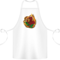 The Welsh Flag Fire Effect Wales Cotton Apron 100% Organic White