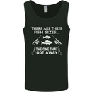 There Are Three Fish Sizes Funny Fishing Mens Vest Tank Top Black