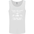 There Are Three Fish Sizes Funny Fishing Mens Vest Tank Top White