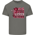 There's a New Gamer in Town Gaming Mens Cotton T-Shirt Tee Top Charcoal