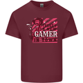 There's a New Gamer in Town Gaming Mens Cotton T-Shirt Tee Top Maroon