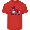 There's a New Gamer in Town Gaming Mens Cotton T-Shirt Tee Top Red